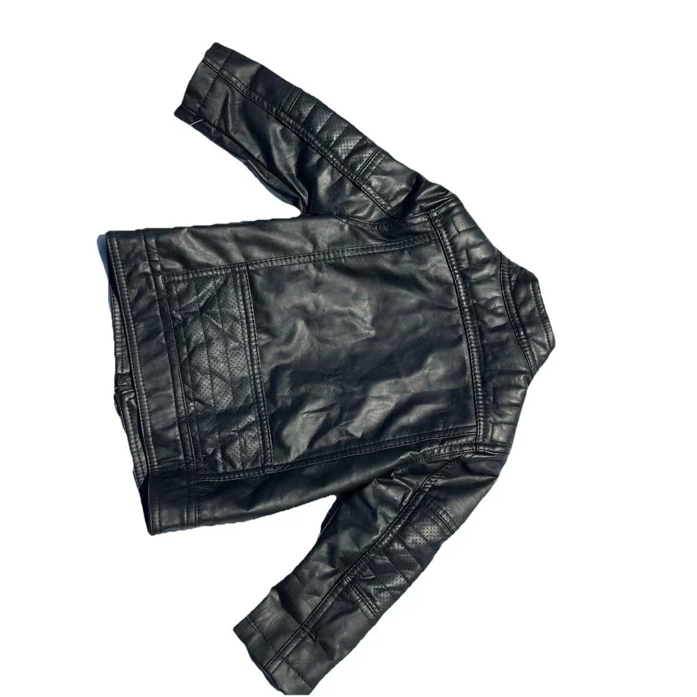 Urban Republic Kids 2T Black Faux Leather Moto Jacket NWT Motorcycle